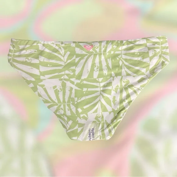 Roxy Reversible Tie-Side Bikini Bottoms Green Pink Tropical Surf Style L NWT - Picture 6 of 9